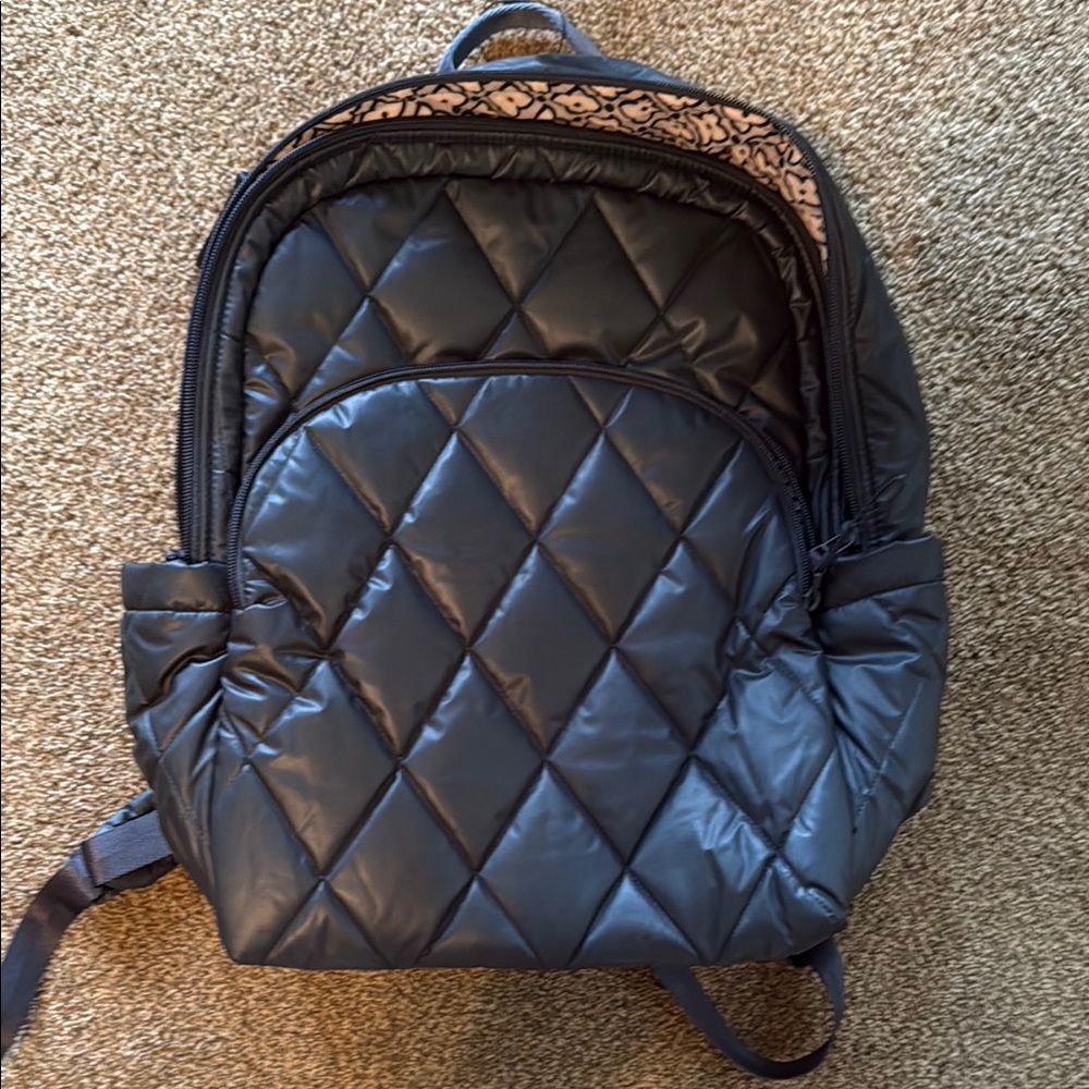 VERA BRADLEY Quilted NAVY Backpack - Sleek Everyday Pack